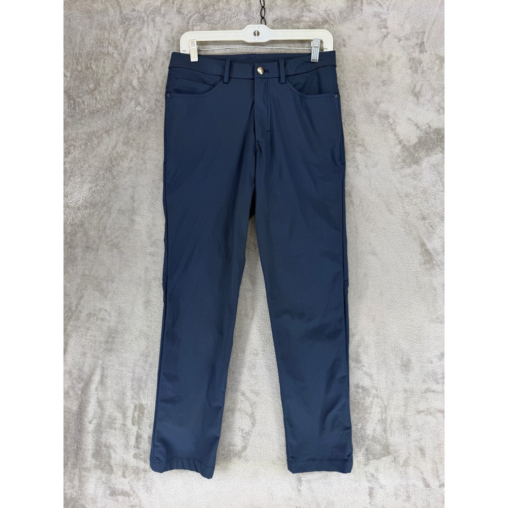 Lululemon Pant Mens 28 ABC Slim Navy Blue Warpstreme Stretch EUC